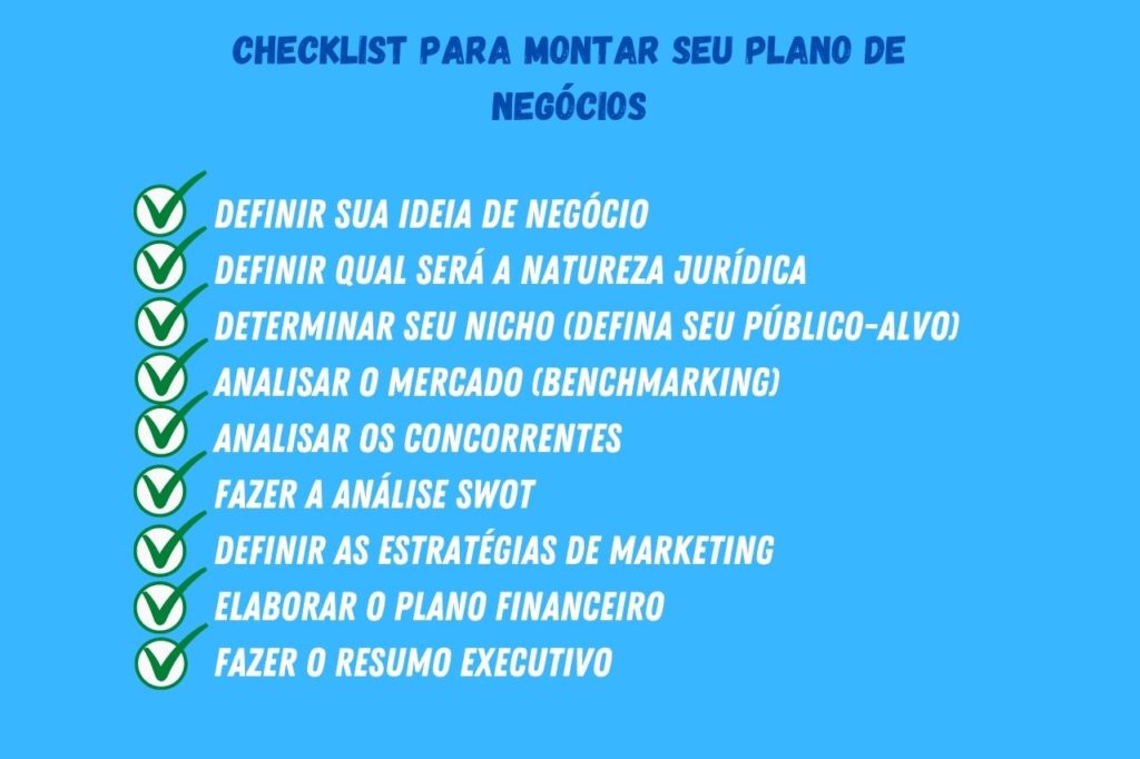 Checklist para montar seu Plano de Negócios